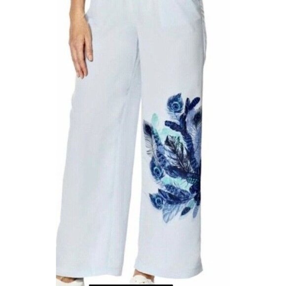 DG2 Diane Gilman Wide-Leg Soft Pant752-979 Chambray Medium - Picture 2 of 3